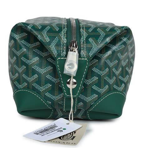 Goyard Goyardine Green Boeing Toiletry 25 Bag 